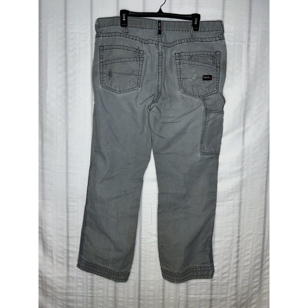 Ariat FR M4 Low Rise Bootcut Gray Pants 36x30 Flame Resistant Westex Canvas